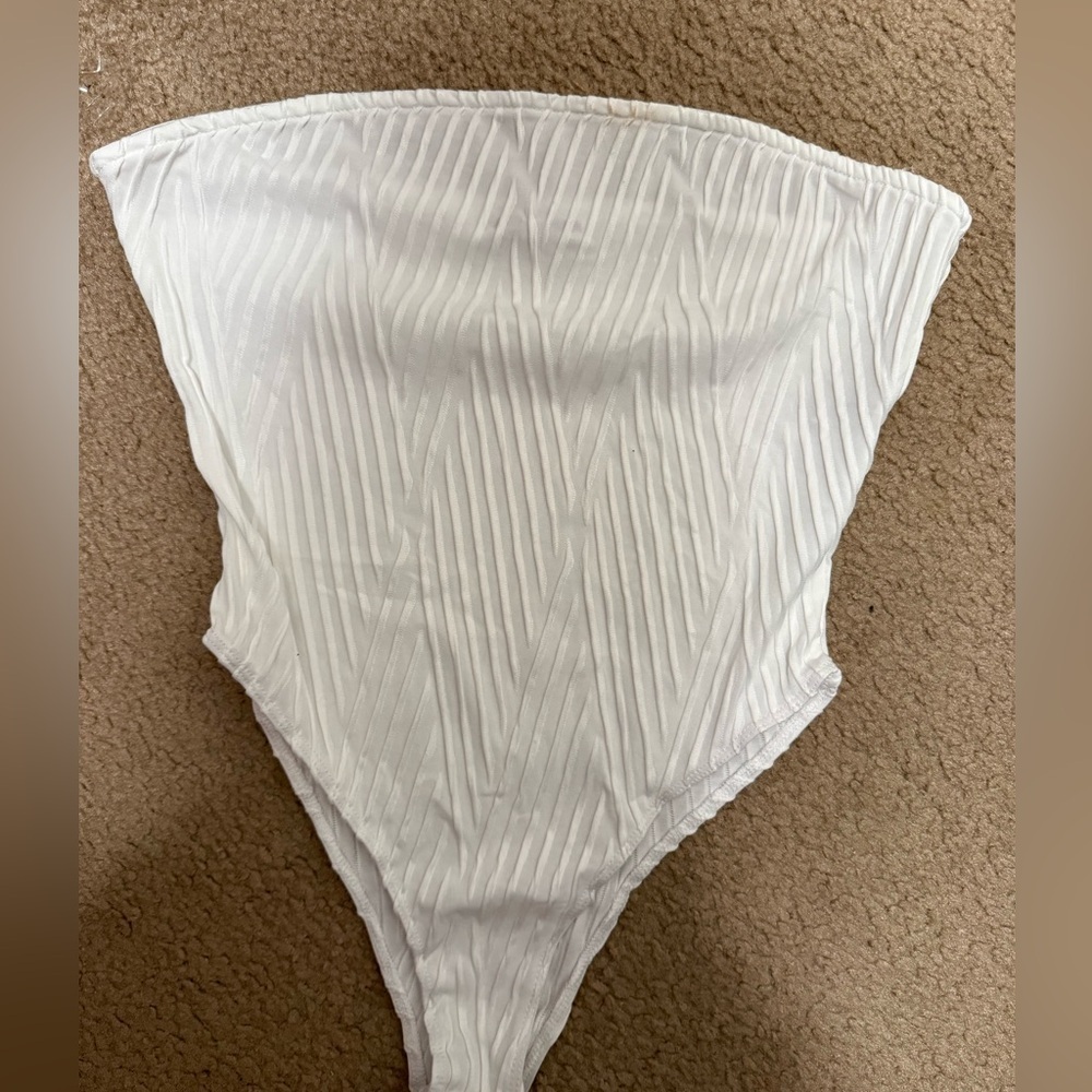 Fashion Nova Textured White Top